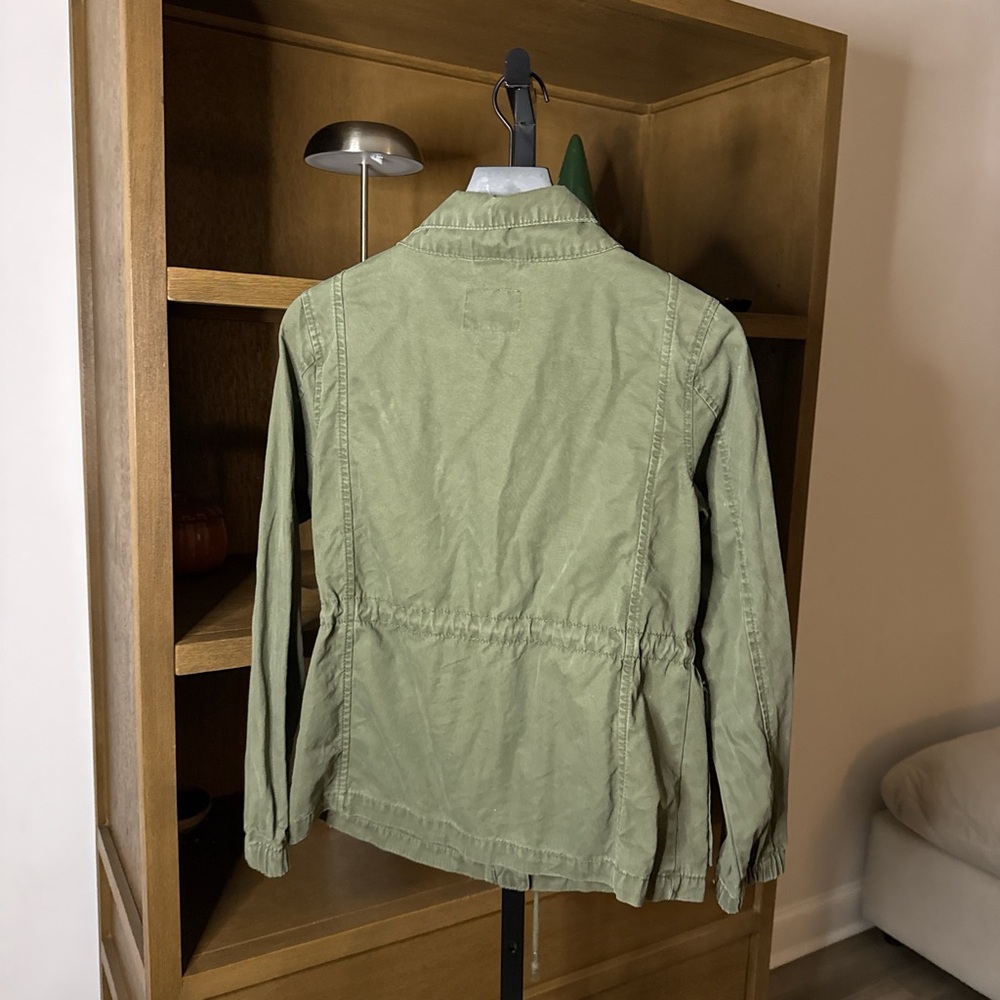 OLD NAVY Drawstring-Waist Utility Jacket Military Green Sized small - Picture 2 of 3